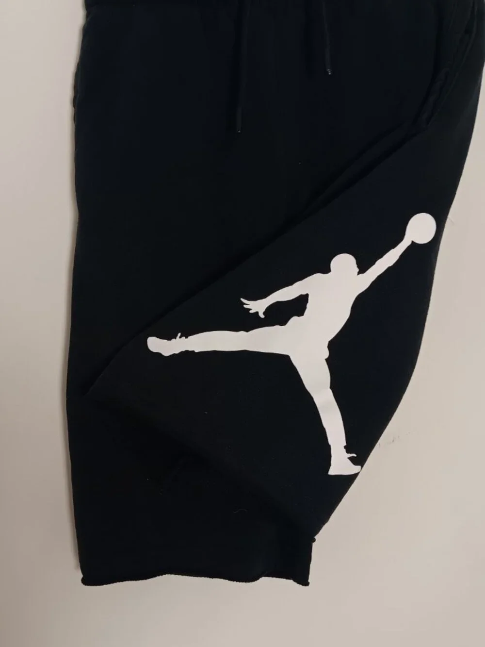 Jordan jumpman fleece shorts mens L black white big logo drawstring athletic